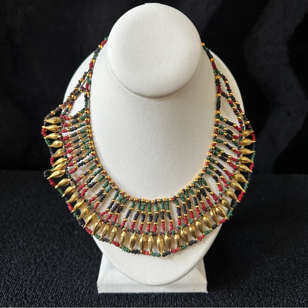 Vintage Egyptian Faience Necklace - Picture 1 of 15